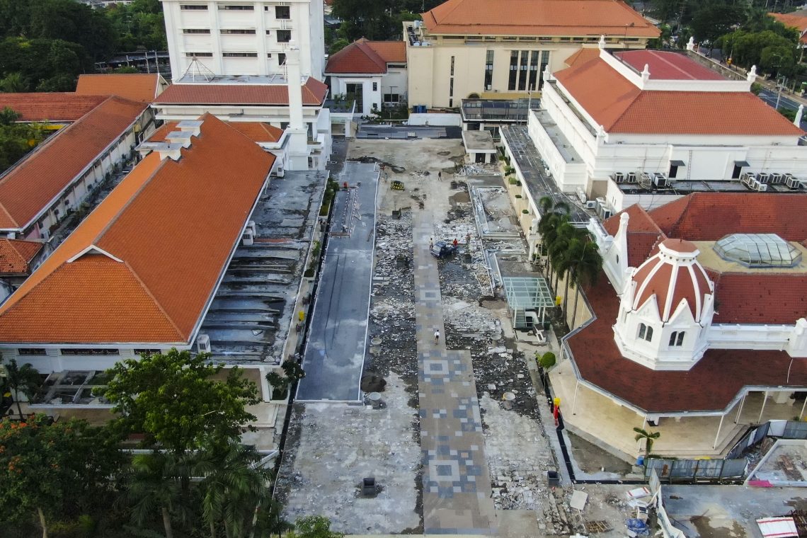 Kawasan Balai Pemuda yang dipercantik oleh Pemkot Surabaya. (Foto: Dokumentasi Pemkot Surabaya)