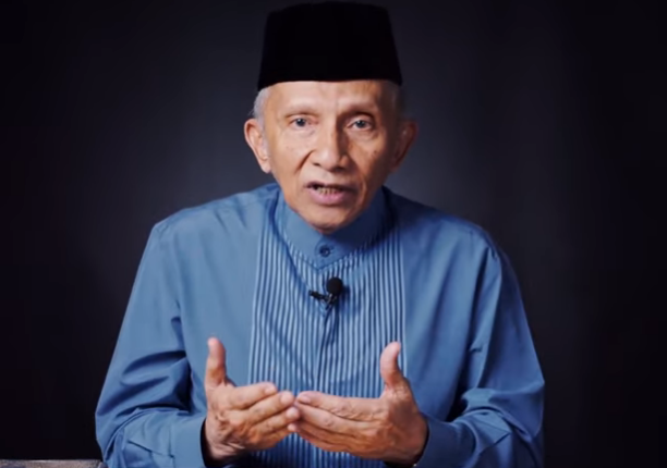 Amien Rais dalam YouTube berjudul Pilihan Jokowi: Mundur atau Terus. Episode 1. Bangsa Indonesia Dibelah. (Foto: YouTube)