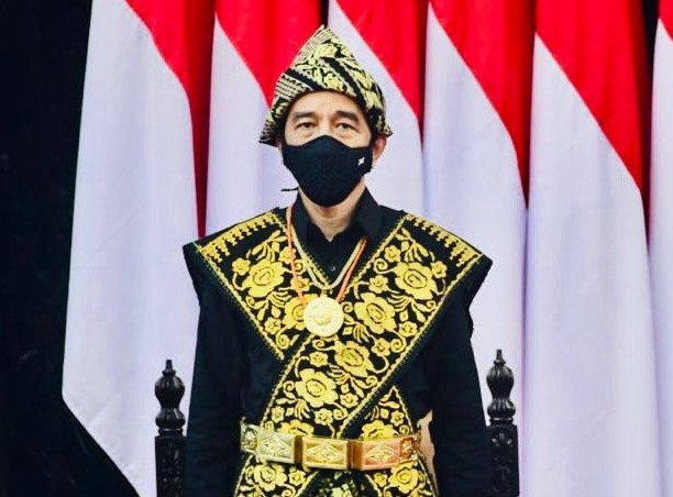 Presiden Jokowi dalam pidato kenegaraan di Sidang Tahun MPR RI, Jumat, 14 Agustus 2020. (Foto: Setpres)