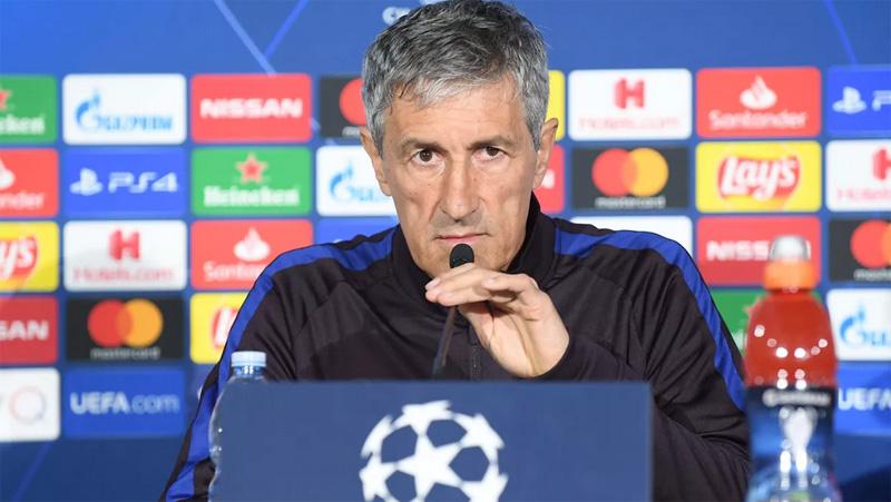 Pelatih Barcelona Quique Setien. (Foto: Twitter)