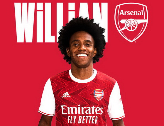 Willian Borges diperkenalkan Arsel di akun media sosial. (Foto: Dok. Arsenal)