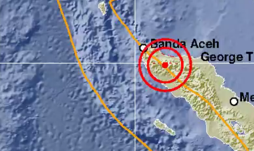 Pusat gempa yang terjadi di Kabupaten Pidie Jaya, Aceh. (Foto: BMKG)