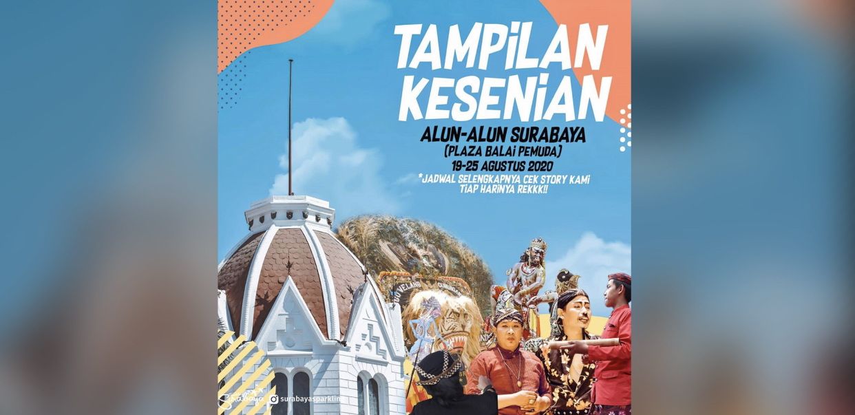 Poster acara yang digelar Pemkot Surabaya, di Alun-Alun Suroboyo. 