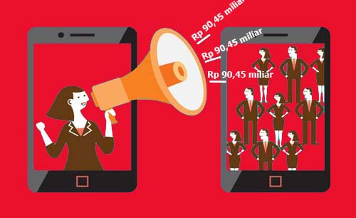 Ilustrasi anggaran Rp 90,45 miliar untuk Influencer. (Ngopibareng)