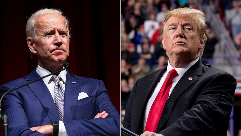 Jo Biden dan Donald Trump. (Foto: abc-news)