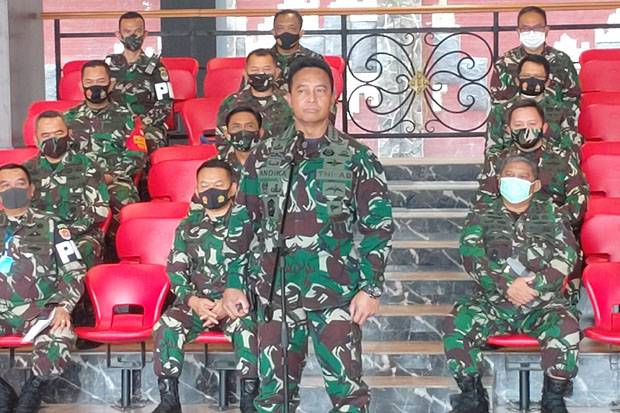 Kepala Staf Angkatan Darat (KSAD) Jenderal TNI Andika Perkasa, saat konferensi pers di Mabes TNI AD, Jalan Veteran Nomor 5, Jakarta Pusat, Minggu 30 Agustus 2020. (Foto: Dok. TNI AD)