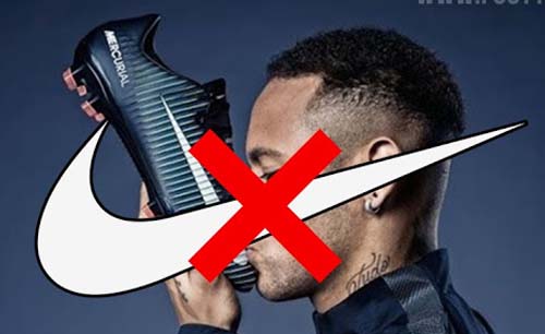 Neymar berpisah dengan Nike. (Foto:FootyHeadlines)