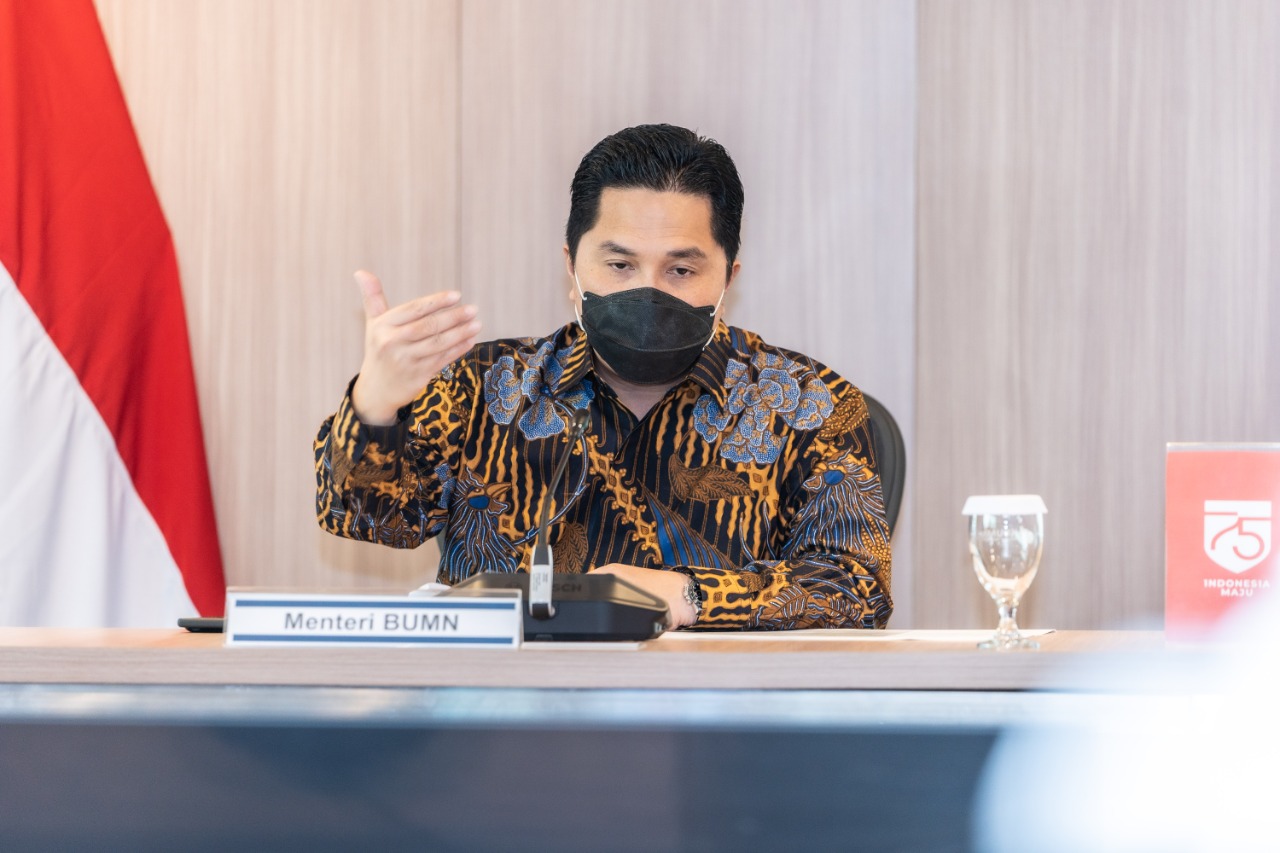 Ketua Pelaksana Komite Penanggulangan Covid-19 dan Pemulihan Ekonomi Nasional (KPCPEN), sekaligus Menteri BUMN Erick Thohir. (Foto: Dok. BUMN)