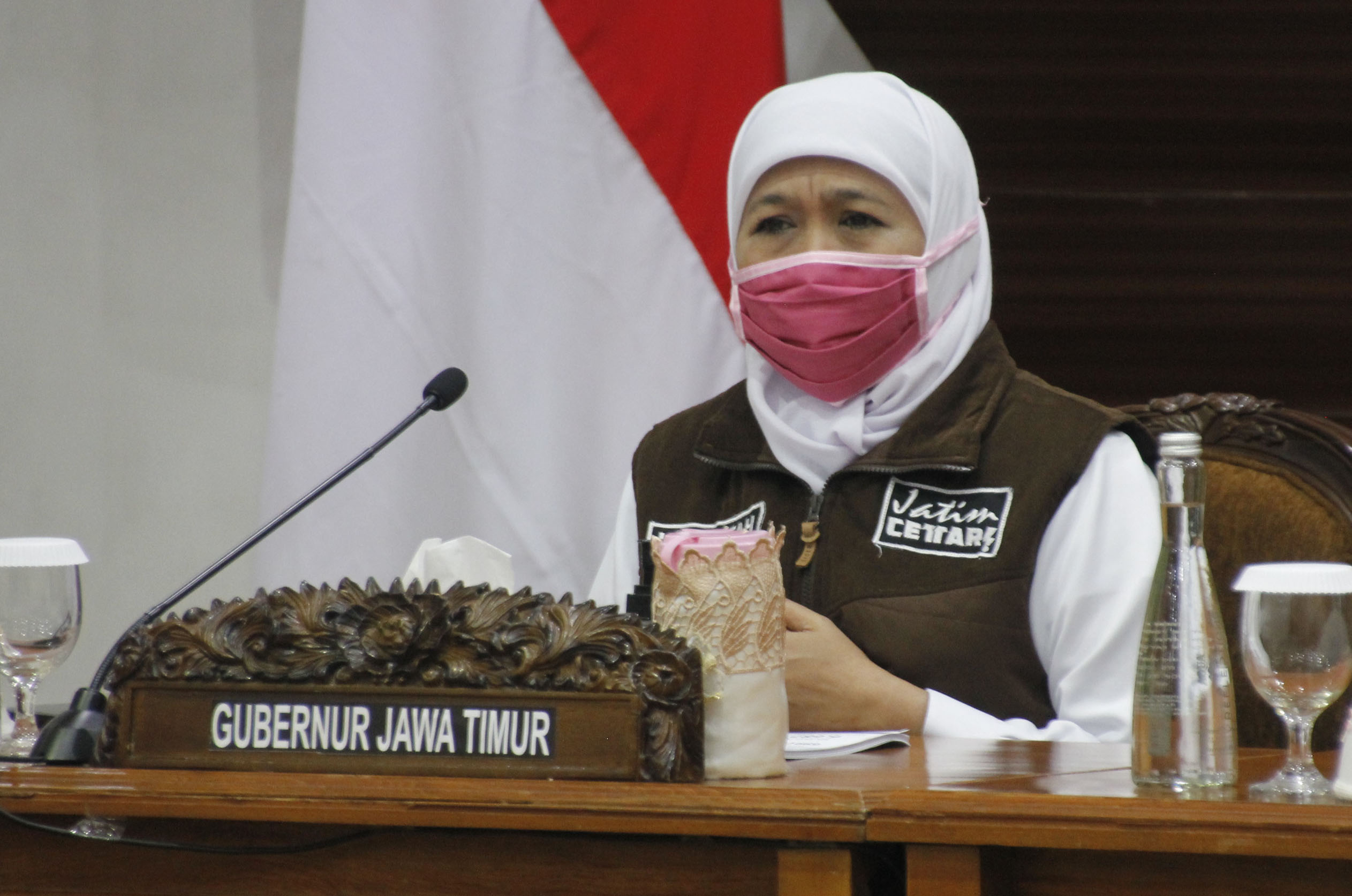 Gubernur Jatim, Khofifah Indar Parawansa. (Foto: Fariz Yarbo/Ngopibareng.id)