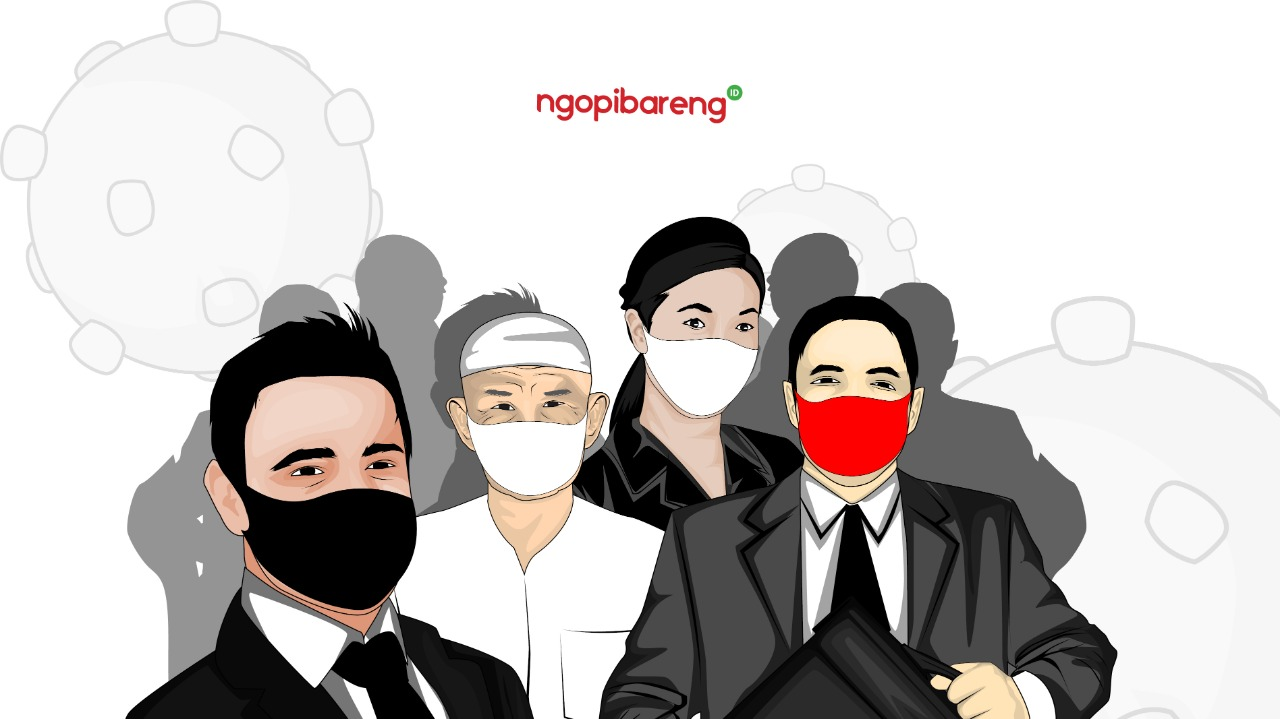 Penggunaan masker oleh 80 persen populasi, efektif mencegah penyebaran Covid-19. (Ilustrasi: Fa-Vidhi/Ngopibareng.id)