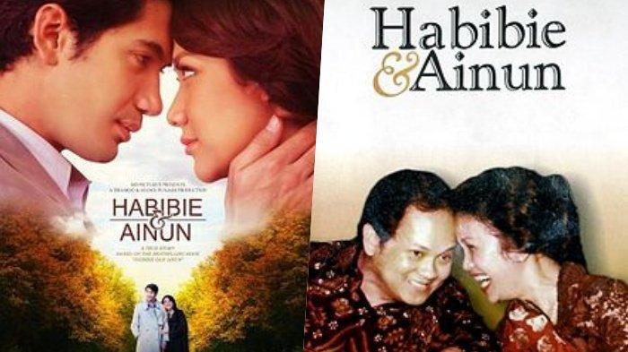 Poster film Habibie & Ainun serta buku karya Habibie. (Foto: MD Picture)