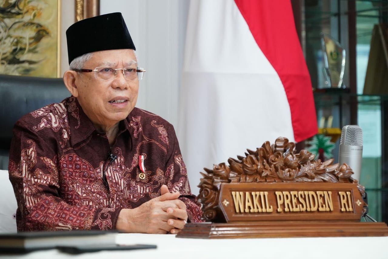 Wakil Presiden  Ma'ruf Amin  pada acara  Pengenalan Kehidup Kampus  Bagi  Mahasiswa Baru (PKKMB)  Universitas Islam Nusantara  (UNINUS) Bandung. (Foto:Setwapres)