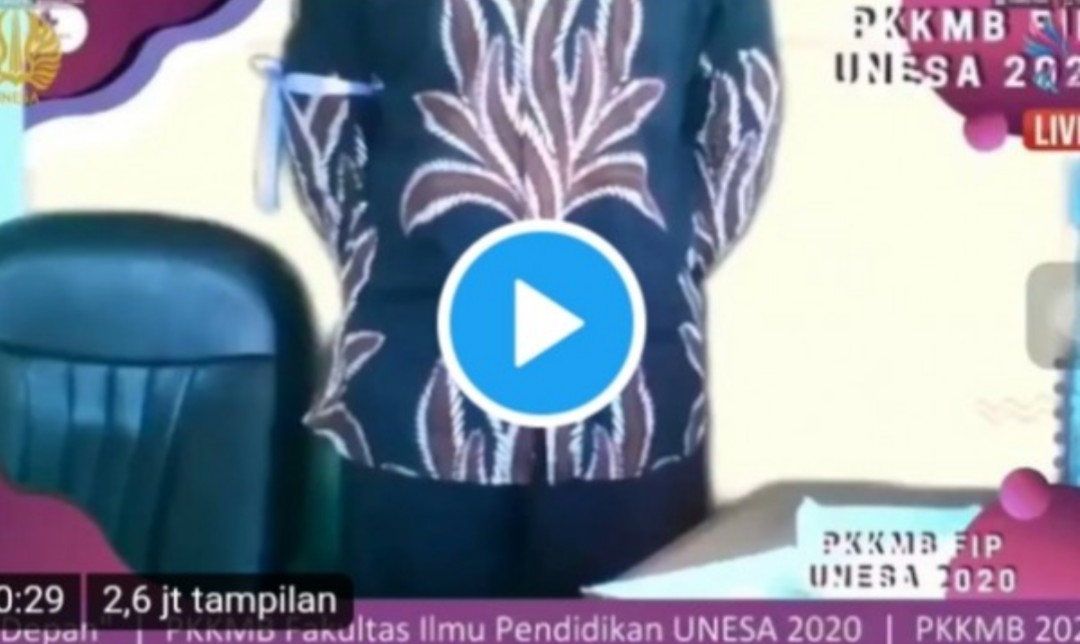 Video ospek PKKMB Unesa yang viral. (istimewa) 