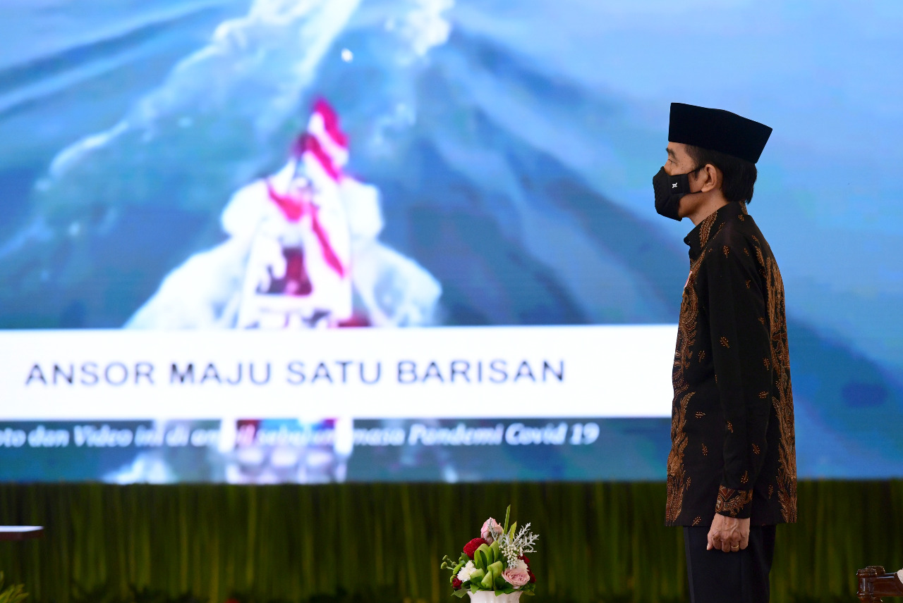 Konferensi Besar (Konbes) XXXIII GP Ansor dibuka Presiden Joko Widodo. (Foto: setpres)