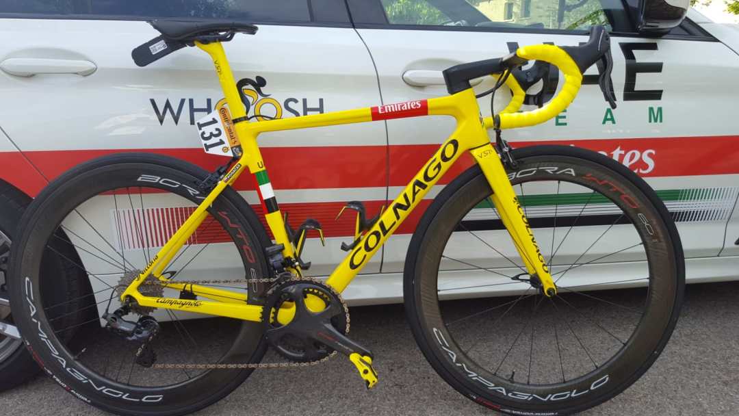 Replika sepeda Colnago V3Rs  Tadej Pogacar yang akan dijual sebanyak 116 unit oleh Colnago