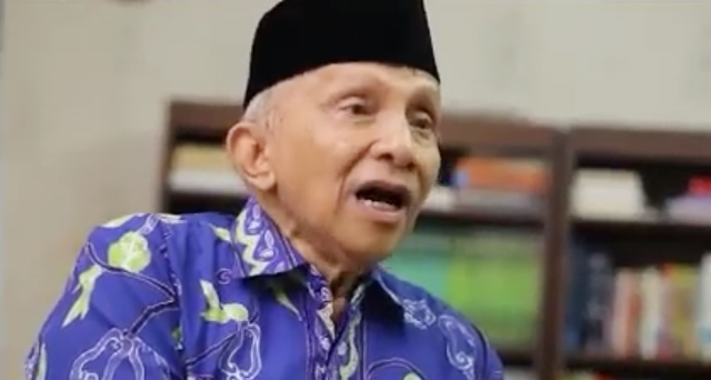 Politikus senior Amien Rais mengumumkan partai baru bentukannya. (Foto: Twitter)