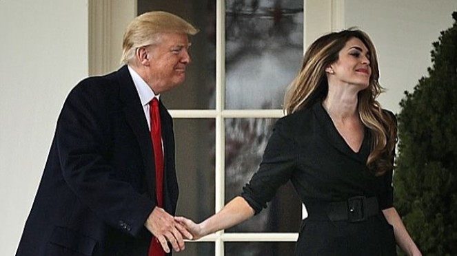 Presiden Donald Trump dan Hope Hicks. (Foto: nwt)