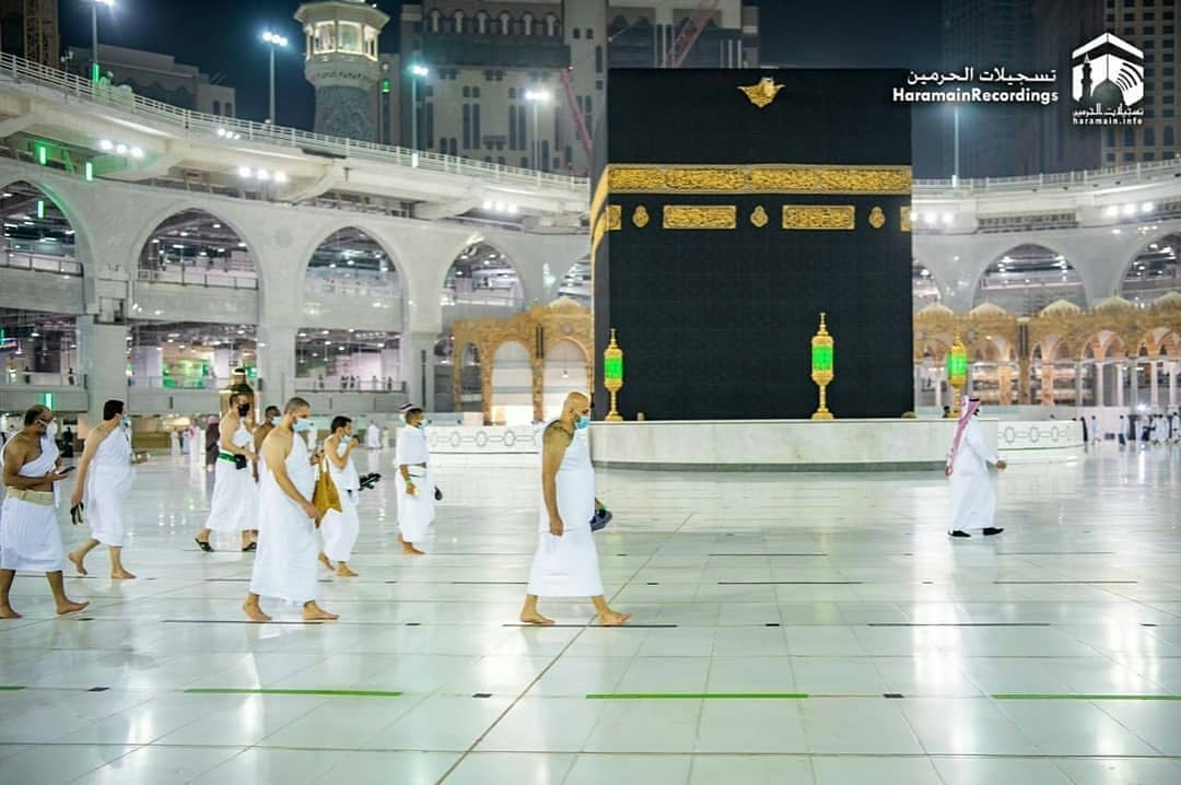 Suasana umrah di masa pandemi di Masjidil Haram, Kota Mekkah. (Foto: istimewa)