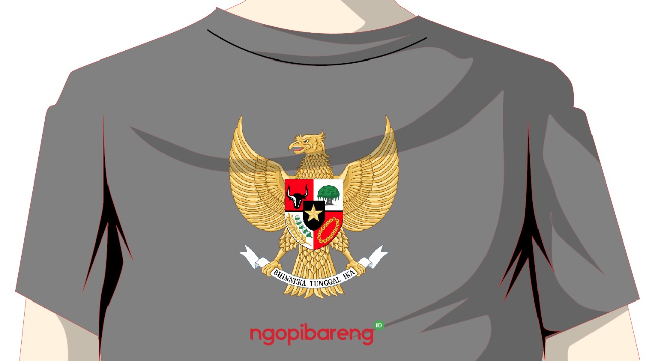 Ilustrasi Pancasila menjadi ideologi negara dan gaya hidup berbangsa. (Grafis: Fa Vidhi/Ngopibareng.id)