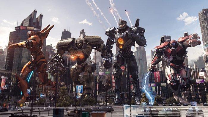 Salah satu adegan di film Pasific Rim: Uprising. (Foto: Universal Pictures/Legendary Entertainment)