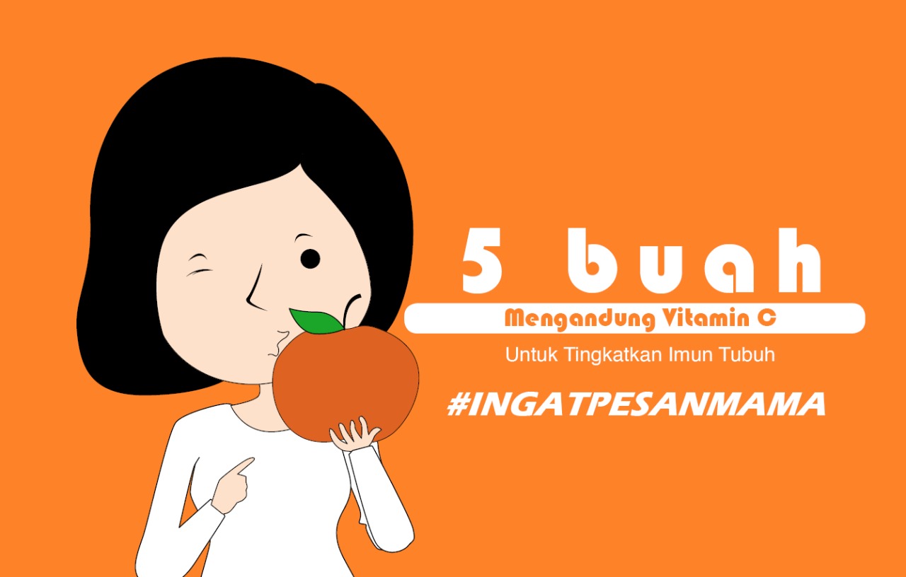 Ilustrasi 5 buah yang mengandung vitamin C untuk meningkatkan imunitas tubuh. (Grafis: Fa Vidhi/Ngopibareng.id)