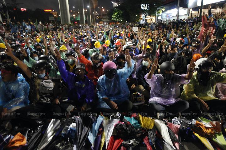 Aksi demonstrasi besar berlangsung di Bangkok, Thailand. (Foto: afp)