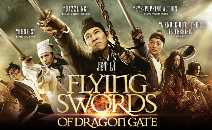 Poster film Flying Swords of Dragon Gate yang dibintangi aktor kawakan Jet Li. (Foto: YouTube)