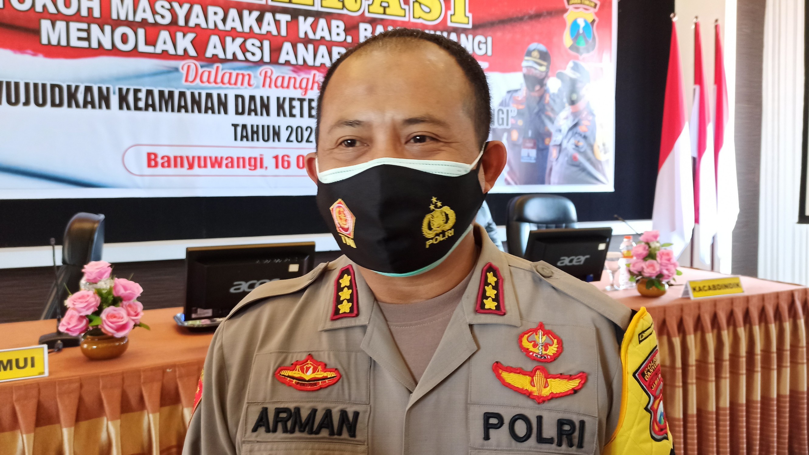 Kapolresta Banyuwangi Kombespol Arman Asmara Syarifuddin (foto:Muh Hujaini/Ngopibareng.id)