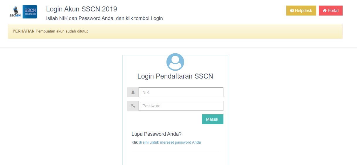 Pengumuman seleksi CPNS di https://sscn.bkn.go.id. (Foto: Twitter)