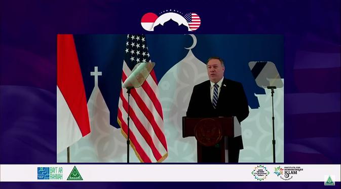 Menteri Luar Negeri Amerika Serikat Mike Pompeo menghadiri acara GP Ansor di Jakarta. (Foto: Istimewa)