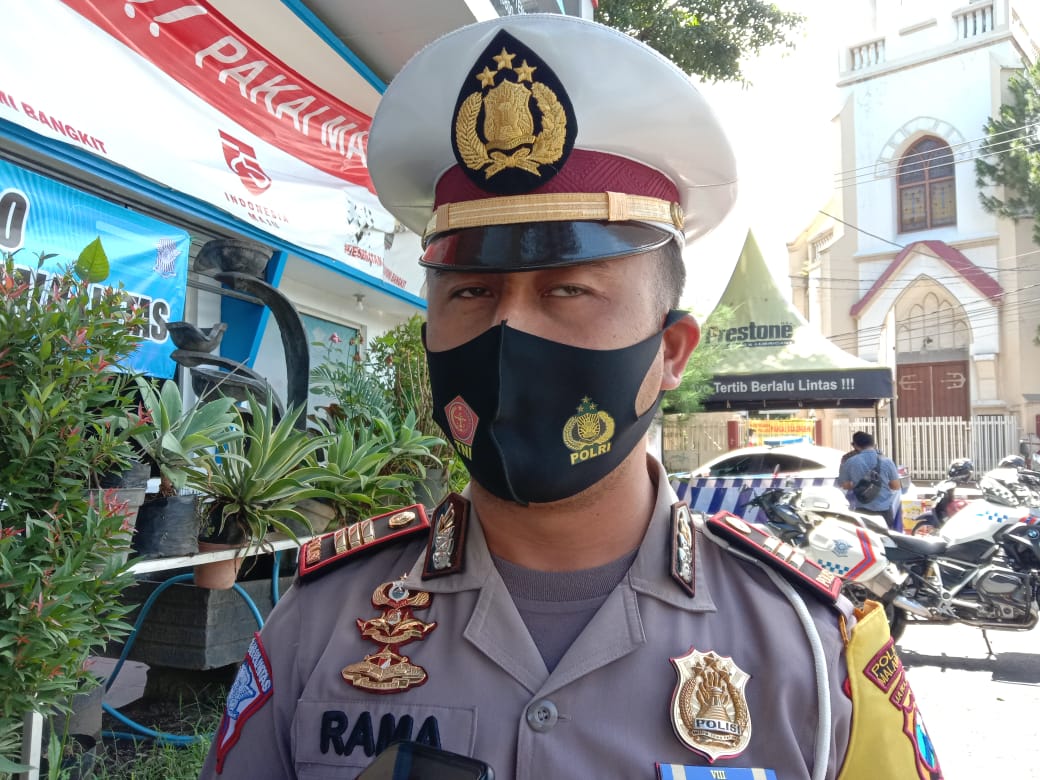 Kasatlantas Polresta Malang Kota, AKP Ramadhan Nasution usai melakukan pemantauan arus lalu-lintas di Kota Malang (Foto: istimewa)