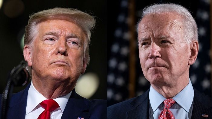 Donald Trump dan Joe Biden, bersaing. (Foto: Istimewa)