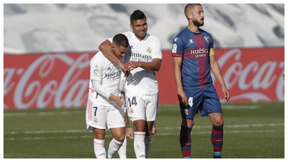 Casemiro dan Eden Hazard dinyatakan positif Covid-19. (Foto: Marca/Angel Rivero)