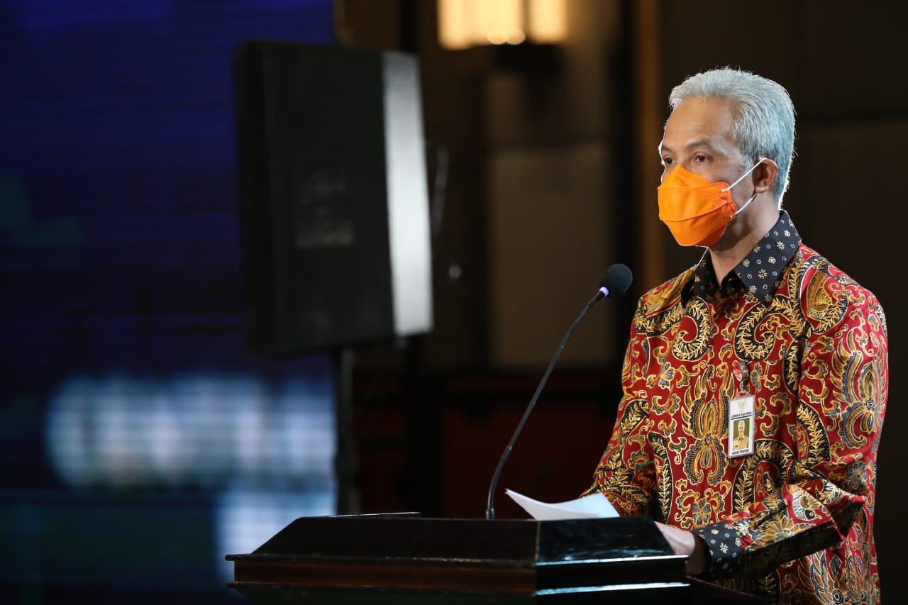 Gubernur Jawa Tengah Ganjar Pranowo meresmikan Central Java Investment Business Forum (CJIBF) 2020, Rabu 11 November 2020. (Foto: Dok. Pemprov Jateng)