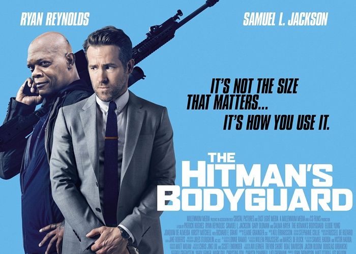 Poster film The Hitman's Bodyguard, yang dibintangi Ryan Reynolds, Samuel L. Jackson, dan Gary Oldman. (Foto: Summit Entertainment dan Millennium Films)