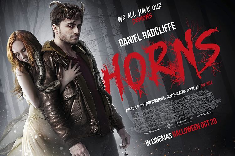 Poster film Horns yang dibintangi aktor Daniel Radcliffe yang sukses membintangi film Harry Potter. (Foto: Radius-TWC)