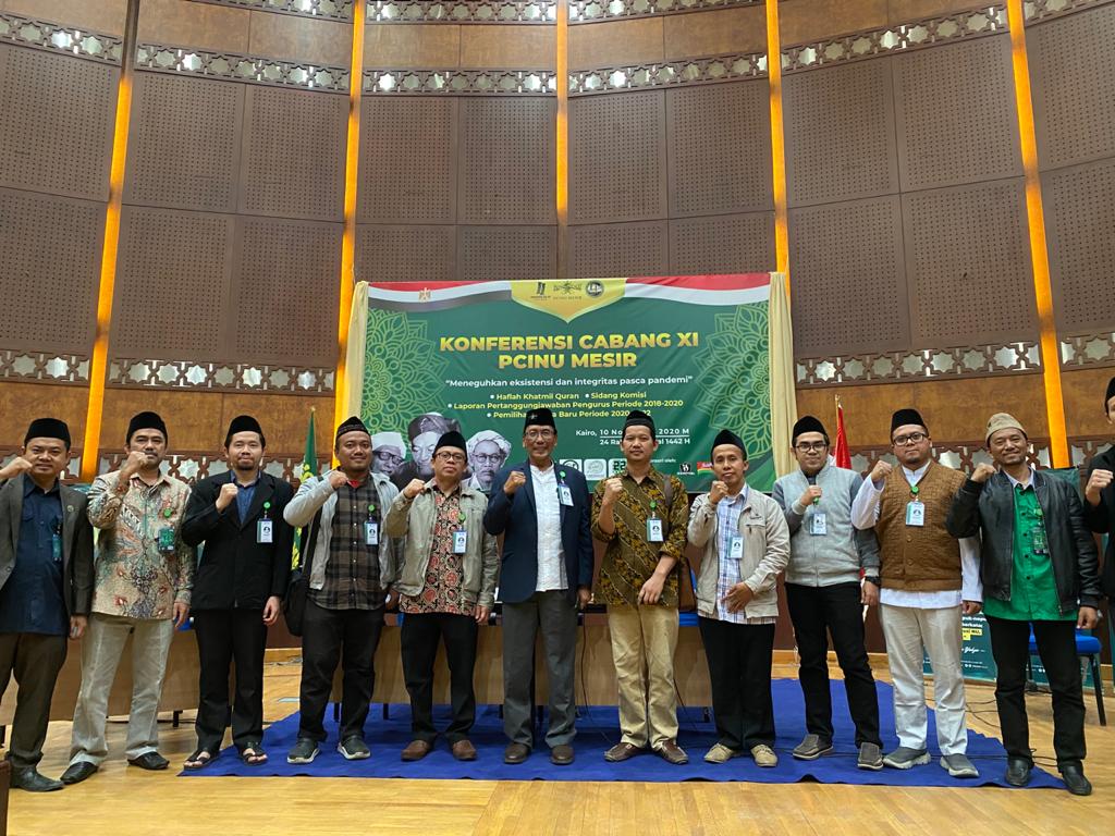 Para peserta Konferensi Cabang XI Pengurus Cabang Istimewa Nahdlatul Ulama (PCINU) Mesir di Kairo. (Foto: Istimewa)