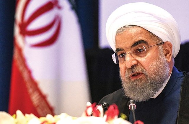 Presiden Iran Hassan Rouhani saat menyampaikan pesan pada pers. (Foto:IRNA)