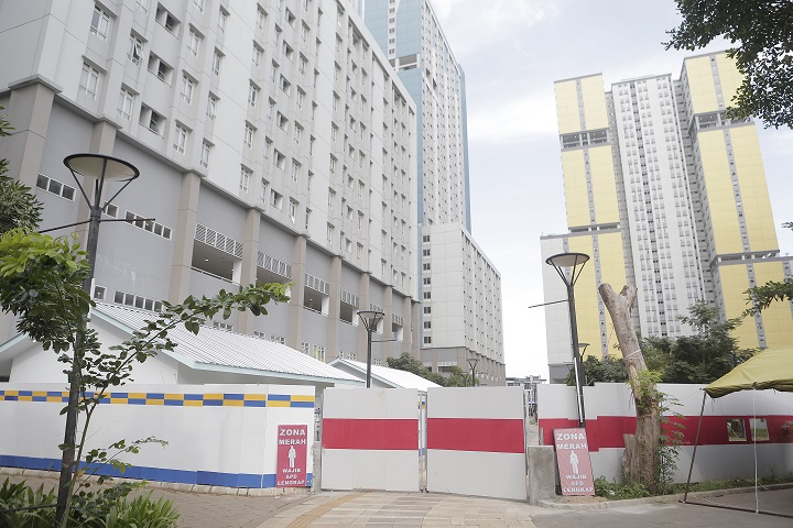 Salah satu unit di Rumah Sakit Darurat Wisma Atlet Kemayoran, Jakarta. (Foto: Dok. BNPB Indonesia)