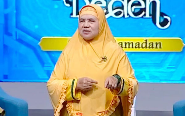 Mamah Dedeh di acara televisi swasta. (Foto: Ant)