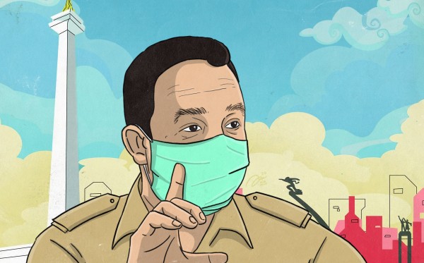 Ilustrasi Gubernur DKI Jakarta, Anies Baswedan. (Grafis: Fa Vidhi/Ngopibareng.id)