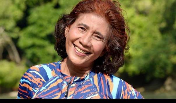 Susi Pudjiastuti, mantan Menteri Kelautan dan Perikanan. (Foto: Twitter)