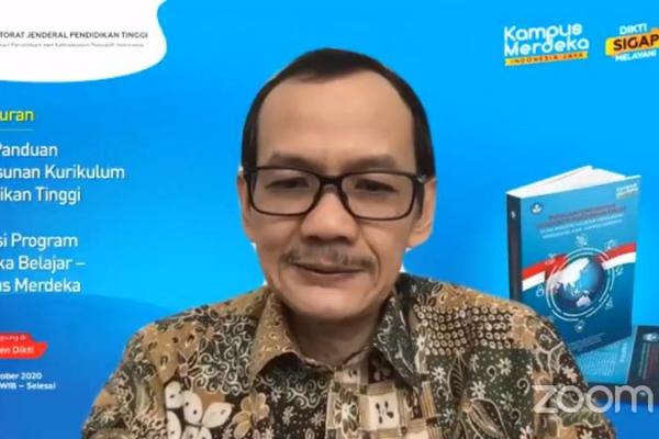 irektur Jenderal Pendidikan Tinggi Kemdikbud Nizam. (Foto: Potongan Video Zoom)