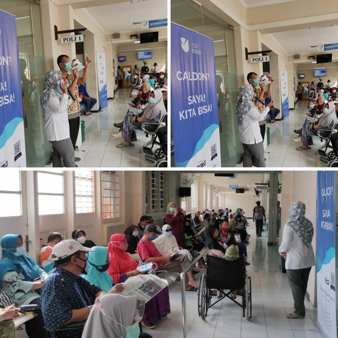 Suasana sosialisasi CDC RSMU tentang donor kornea kepada seluruh pasien RSMU. (Foto: Dok. RSMU)