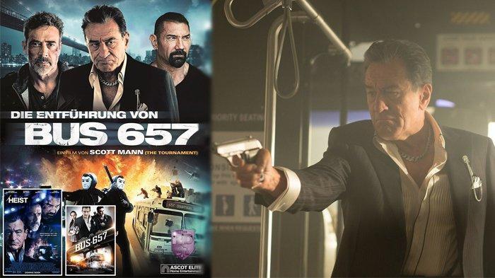 Salah satu poster dan adegan film Bus 657 atau The Heist. (Foto: Lionsgate)