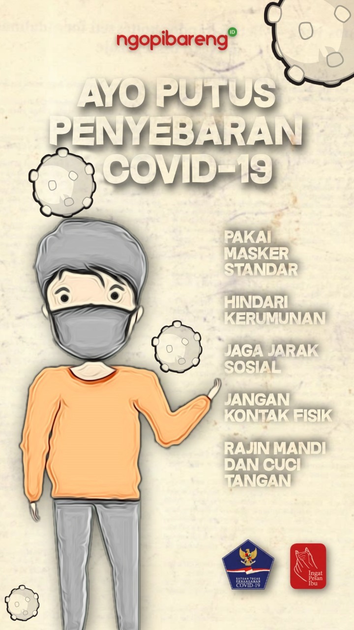 Ilustrasi memutus sebaran virus corona (Covid-19). (Grafis: Fa Vidhi/Ngopibareng.id)
