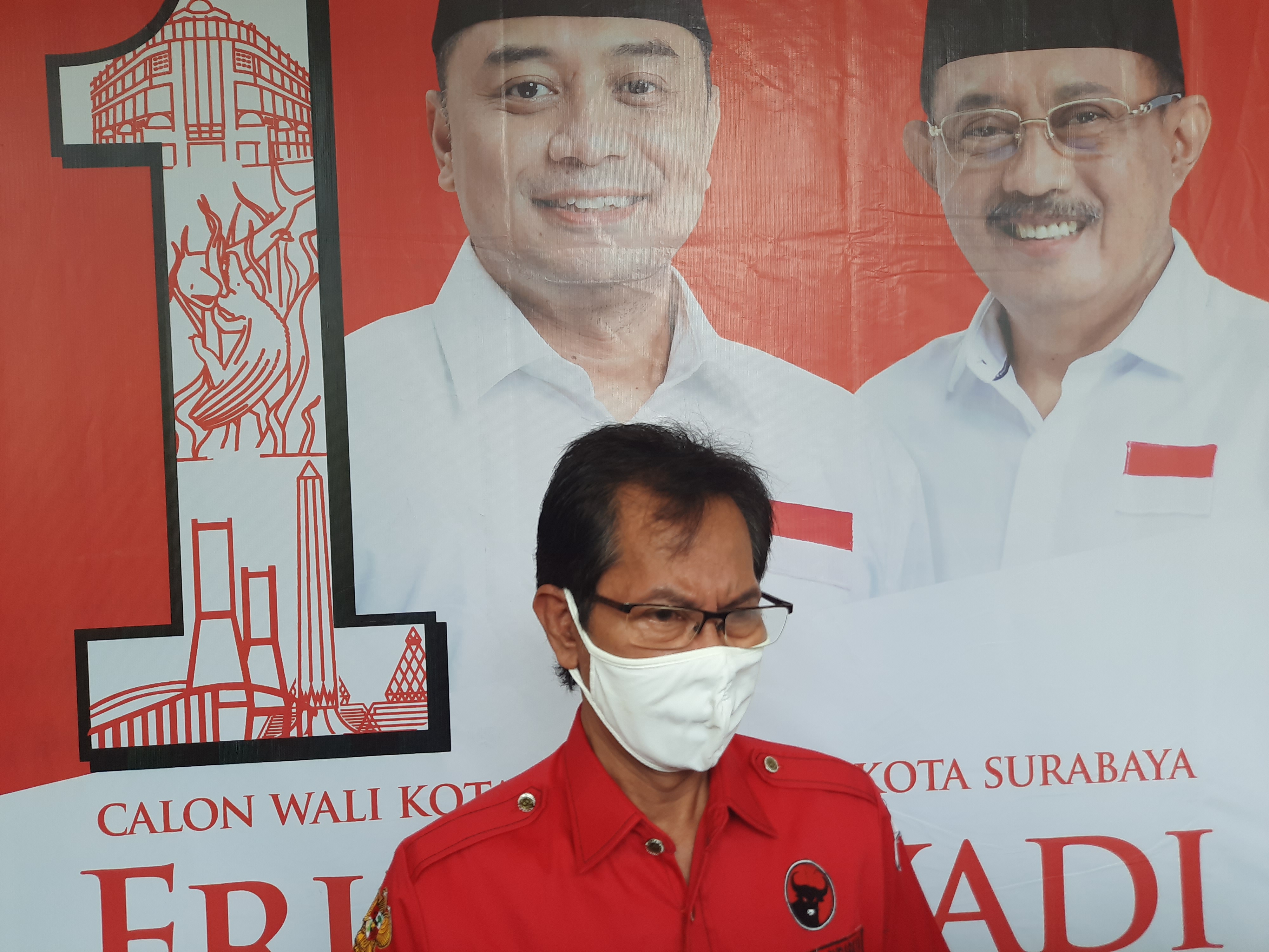 Ketua DPC PDI Perjuangan Kota Surabaya Adi Sutarwijono. (Foto: Alief sambogo/ngopibareng.id)