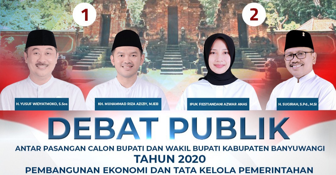 Debat publik antar pasangan calon Bupati dan Wakil Bupati Banyuwangi tahun 2020 (foto:KPU Banyuwangi)