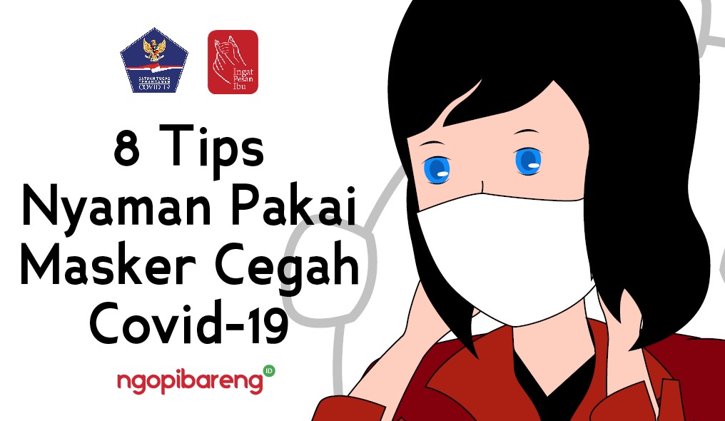 Ilustrasi wajib pakai masker selama pandemi Covid-19. (Grafis: Fa Vidhi/Ngopibareng.id)