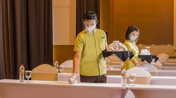 Penerapan protokol kesehatan di Hotel Atria, Kota Malang (Foto: istimewa)